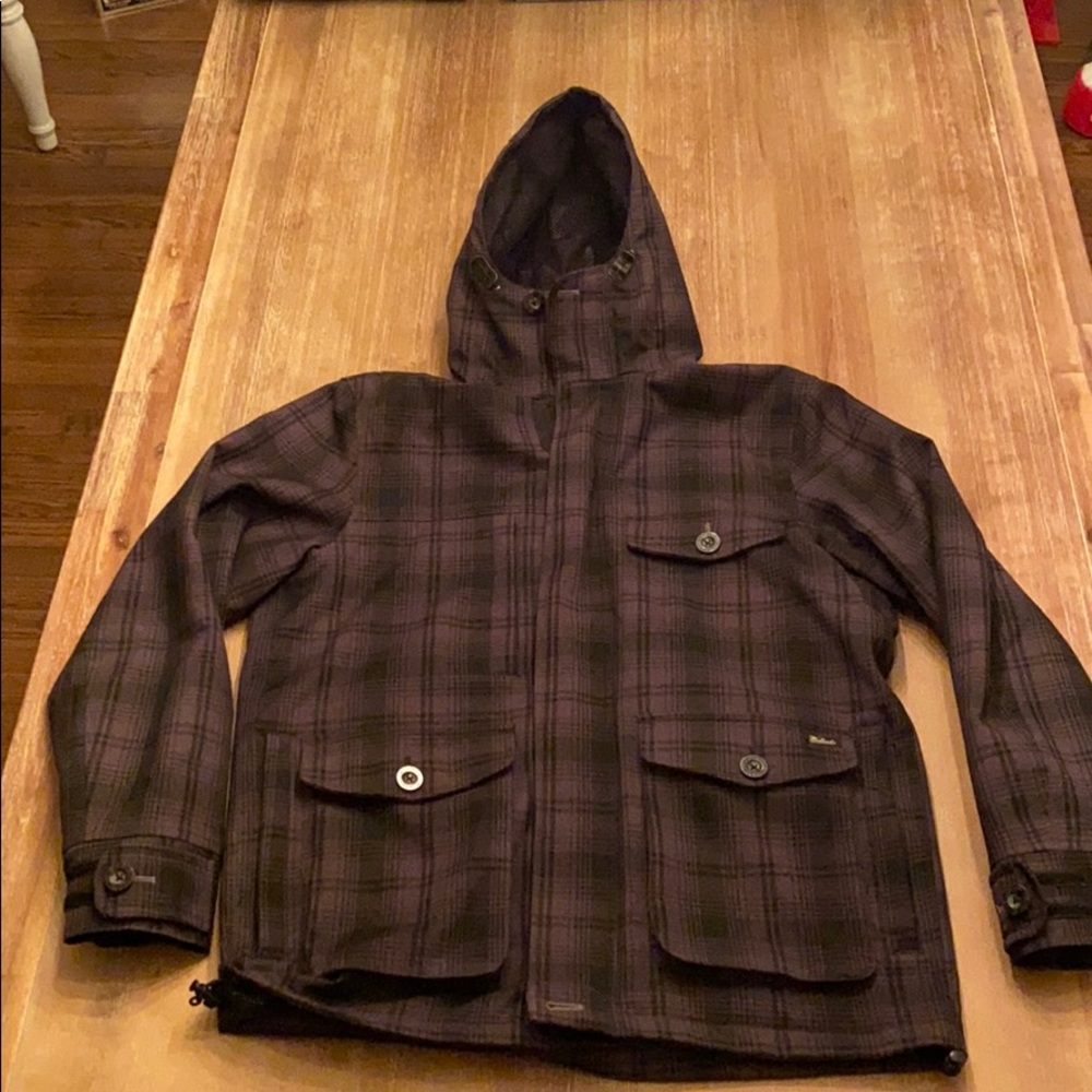 Woolrich men’s plaid fleece lined jacket